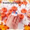 Artificial Pumpkins Bulk Orange and White Mini Foam Pumpkins for Fall Thanksgiving Table Decor